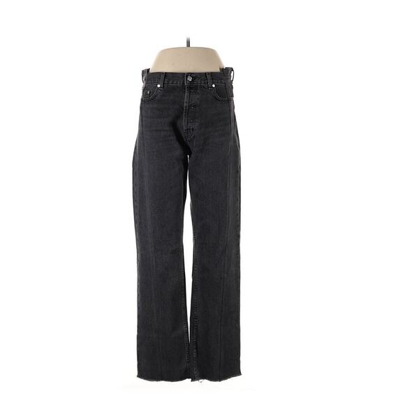 NWT EB Denim OG Replica Jean High Rise Straight Leg Jeans Black Cotton 31 - Picture 2 of 4